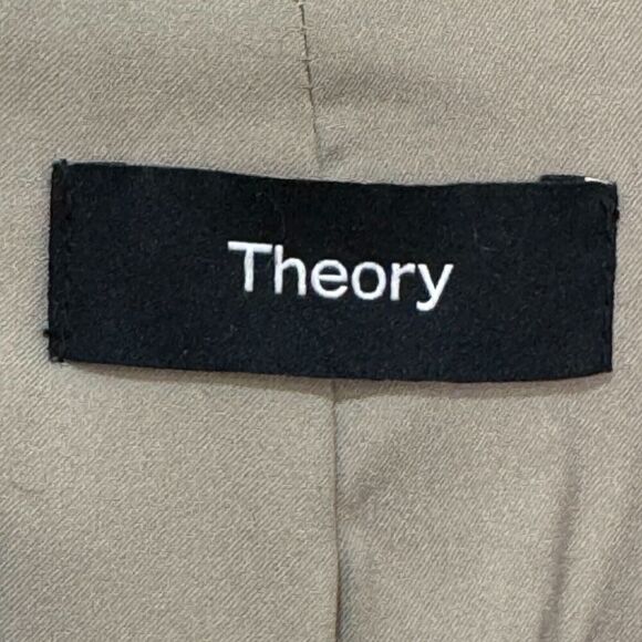 Theory Houndstooth Check Crop Wool Blazer Jacket Size 8 Black Grey Cream Tan - Picture 3 of 10